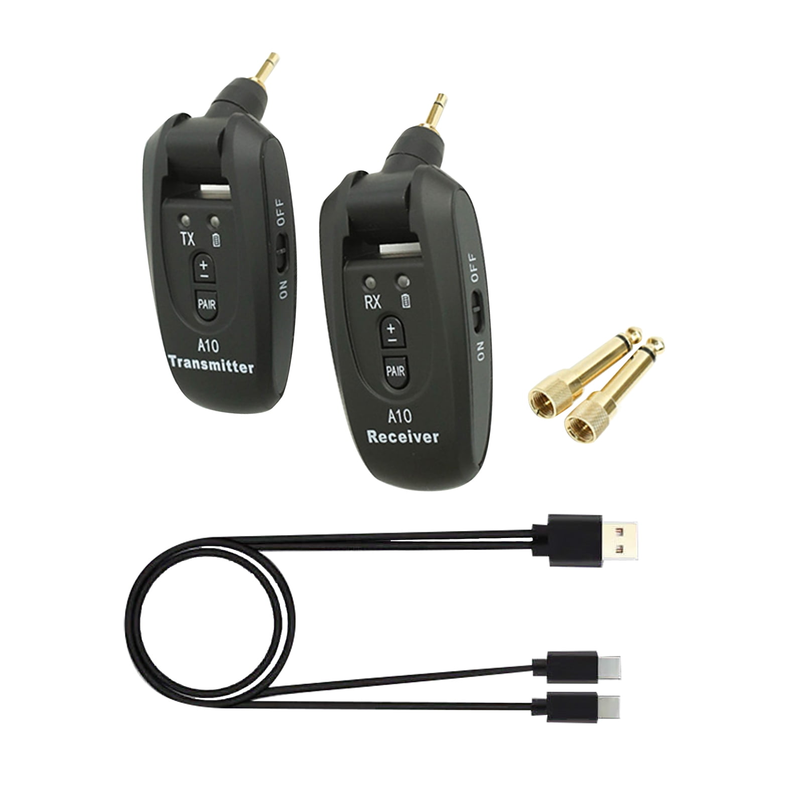 TAPDRA 24Bit 48KHz Wireless Guitar System 105dB Dynamic Range 100Ft for Electric Guitar Bass Live Show Unit