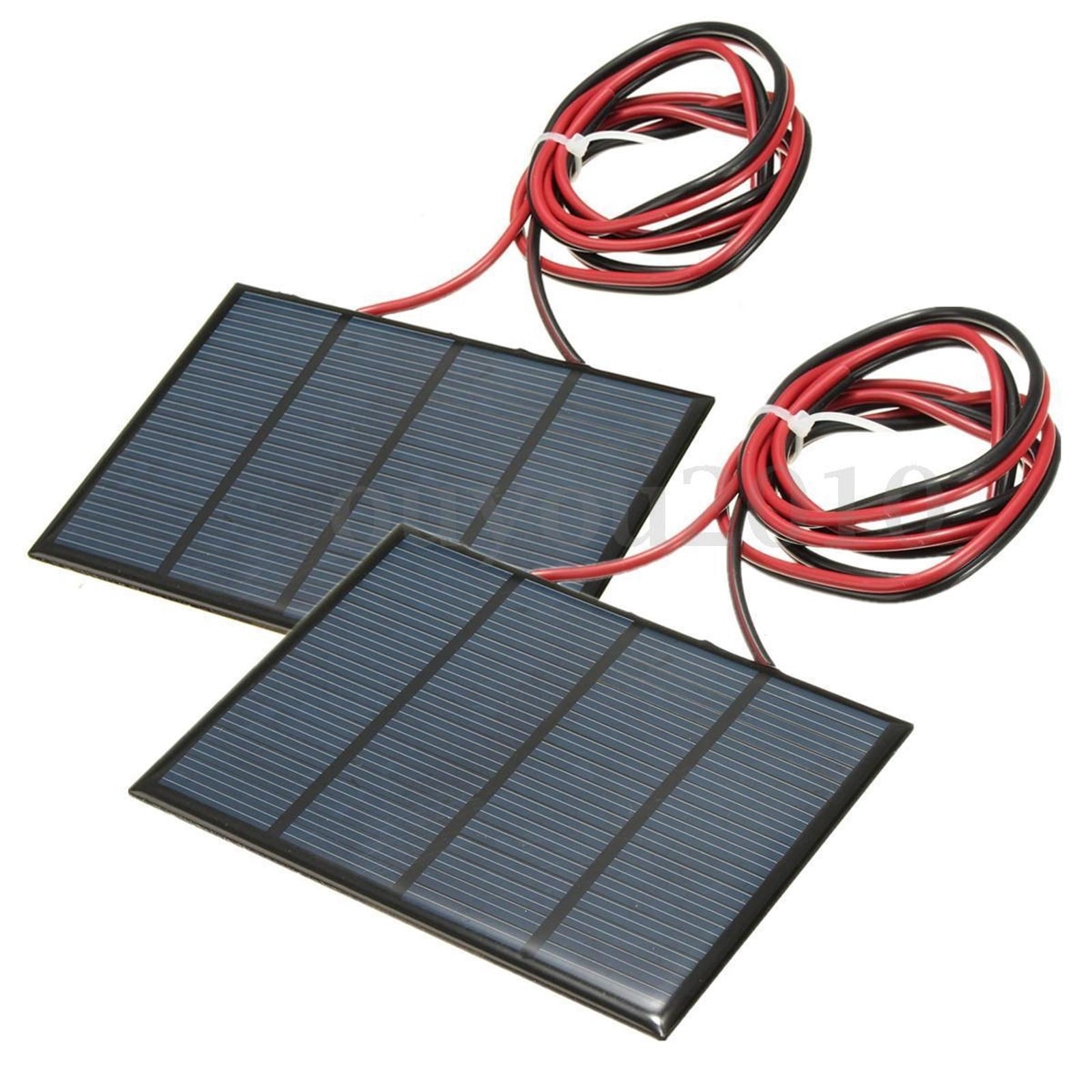 TAPDRA 2Pcs 12V 1.5W Solar Panel High Efficiency for Charging Cellphones and Small DC Batteries