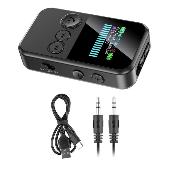 TAPDRA 3-In-1 Bluetooth Audio Adapter Type-C 3.5MM 300mAh 10M Transmission for Car Stereo TV Desktop Computer Headset Audio Device Unit