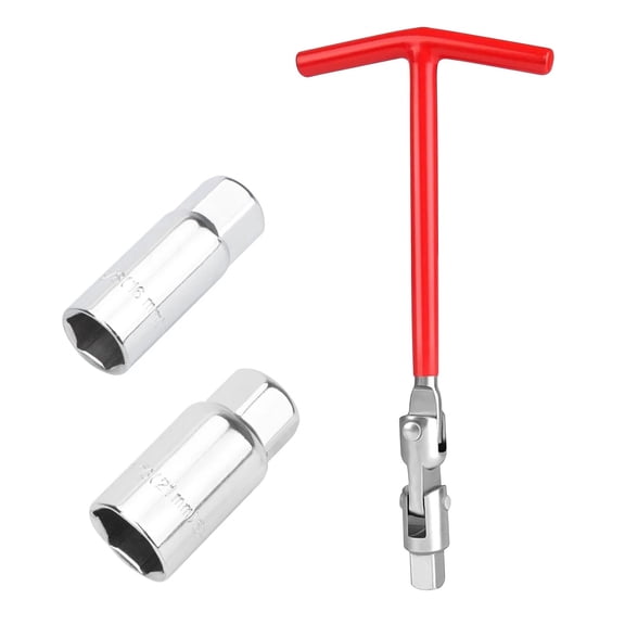 TAPDRA 360 Rotatable Spark Plug Wrench T-Handle Design 5/8 13/16 Inch Sockets For Vehicle Engine Maintenance Tool