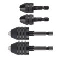 thumbnail image 1 of TAPDRA 4 Piece Keyless Drill Chuck Set 1/4” Hex 0.3-3.6 & 0.3-6.5 mm Quick Change Screwdriver Drill Grinder, 1 of 4