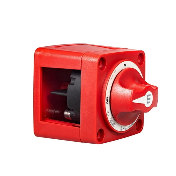 TAPDRA 4 Position Battery Selector Switch 300A Plastic Red 12-48V For Recreational Vehicles Cars Trucks Boats