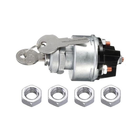TAPDRA 4 Position Universal Ignition Switch with Keys ACC OFF IGN Start for Car Truck Tractor Trailer Equipment 12V/24V