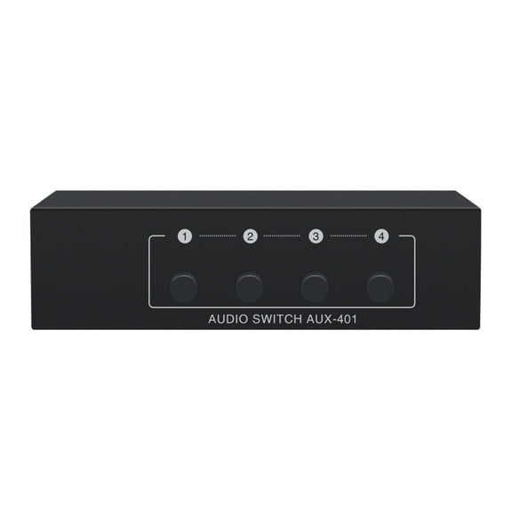 TAPDRA 4-Way Audio Source Switch RCA AUX 3.5mm Stereo Selector Bidirectional Speaker Amplifier Headphone Durable