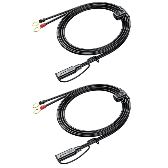 TAPDRA 6Ft SAE Power Cable 18AWG 12-24V O Ring Connector Fused Electrical Protection For Motorcycle Boat Lawn Mower