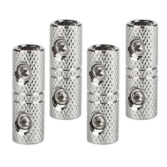TAPDRA 8-10 Ga Wire Terminal Butt Connector 4 Pcs Nickel Plated Brass Coupler Set Allen Screw Clamping Audio Modifications Splice Wires