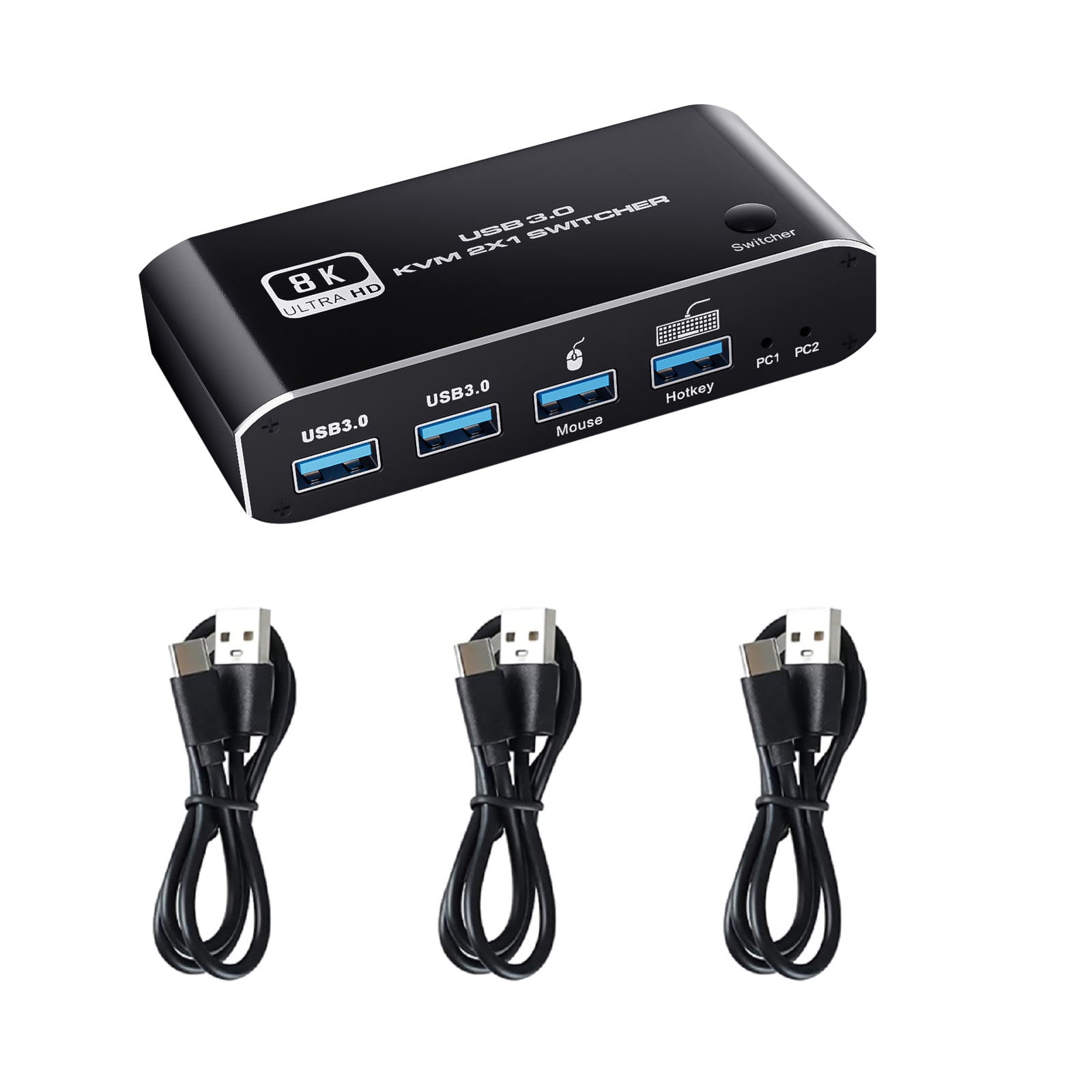 TAPDRA 8K HDMI KVM Switch Dual-Port USB 3.0 Expansion for Seamless ...