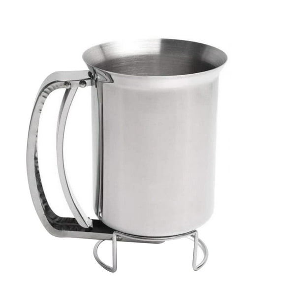 TAPDRA Mess Free Kitchen Baking Batter Dispenser 900ml Stainless Steel for Pancakes Cakes Muffins Waffles Precise Portion Control Easy Use