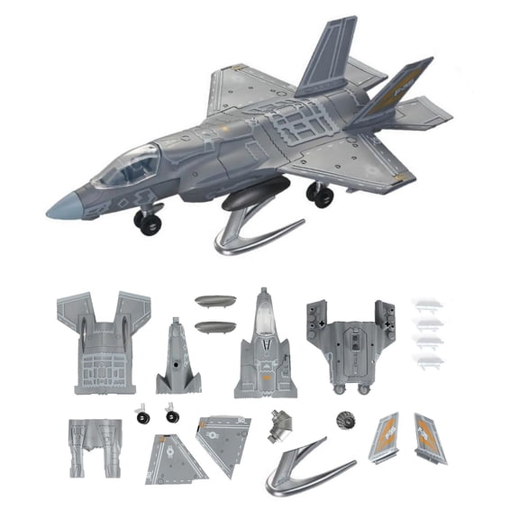 TAPDRA ABS Plastic F-35 Fighter Plane Build Model With Support Base For Hobby Enthusiasts Collection