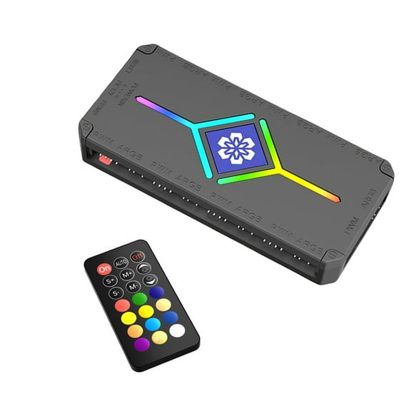 TAPDRA ARGB Controller PC Fan Hub 9 Port PWM 5V Addressable RGB Remote Control for Cooling Lighting Aura MSI Gigabyte