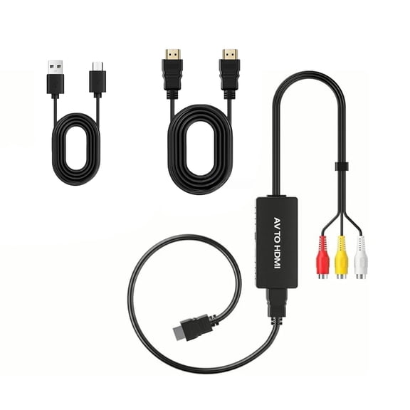 TAPDRA AV to HD Converter 1080P Output PAL NTSC SECAM Compatible for STB VHS DVD Player Old Device HD TV Display Unit