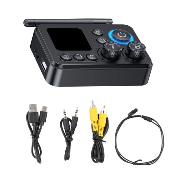 TAPDRA Audio Transmitter Receiver Bluetooth 5.4 for Cars Laptops Amplifiers USB TF Card Playback 20m Range LCD Screen