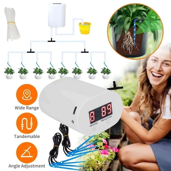 TAPDRA Automatic Plant Watering Machine Smart Display Dripper Kit For Living Room Balcony Desktop Indoor Irrigation