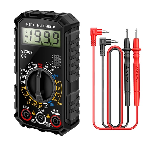 TAPDRA Backlit LCD Digital Multimeter Overload Protection For Automotive Diagnostics Industrial Electrical Test