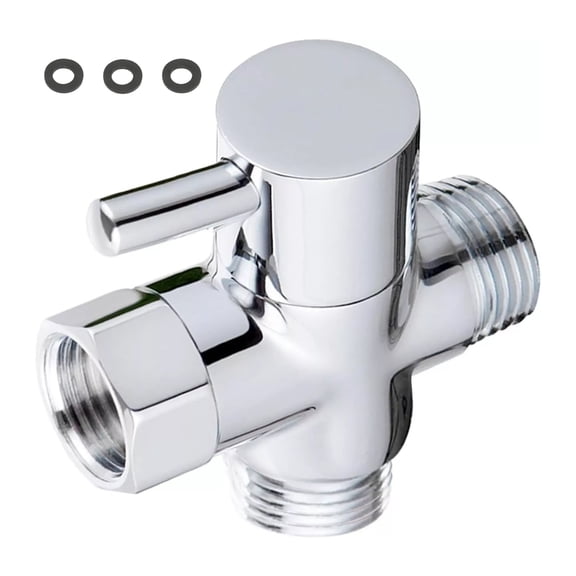 TAPDRA Bathroom 3-Way Water Diverter Valve 1/2in Inlet Outlet Brass Solid Metal for Shower Head Handheld Shower Switching