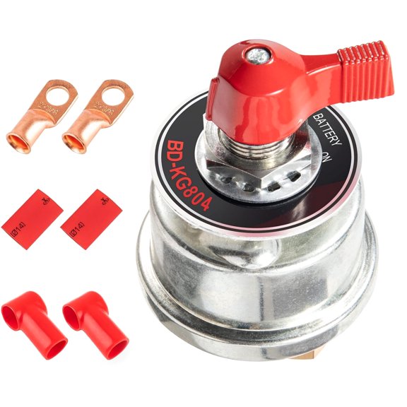 TAPDRA Battery Kill Switch 12V 300A Cut Off Power for Car Boat RV Truck ATV Trailer Zinc Alloy Easy Install