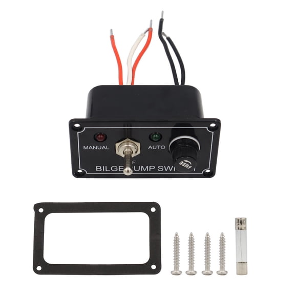 TAPDRA Bilge Pump Control Switch Panel 12V ON OFF AUTO Manual Operation with Protection for Boats Yachts Use