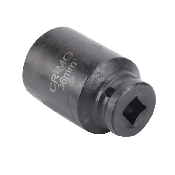 TAPDRA Black Deep Impact Socket 36mm 1/2 Inch Drive Corrosion Resistance Chrome Vanadium Steel For Heavy Duty Industrial Fastening