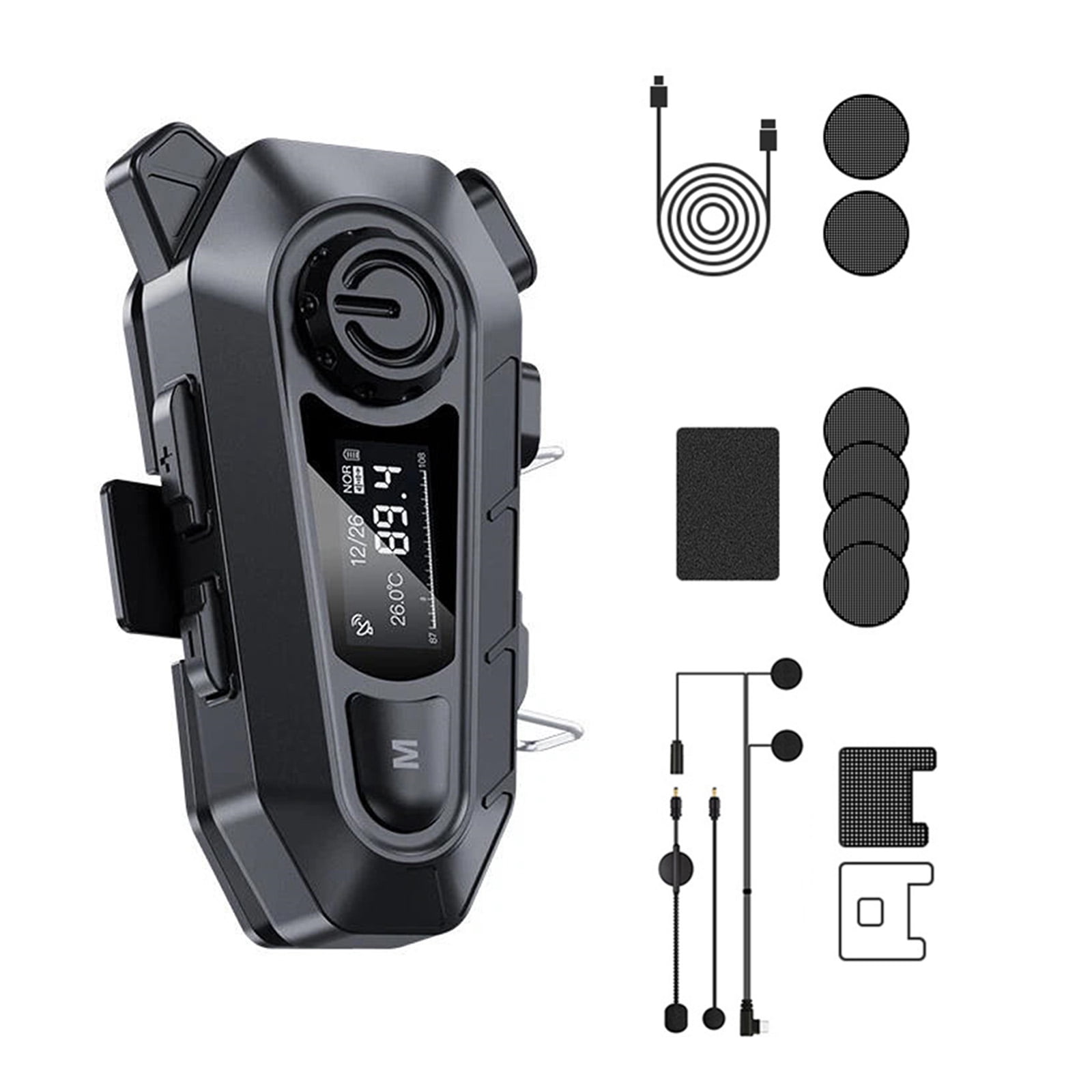 TAPDRA Bluetooth Helmet Earphones, 40mm Speaker Bluetooth 5.4, 15m Range 48h Use for Motorcycle Daily Commutes