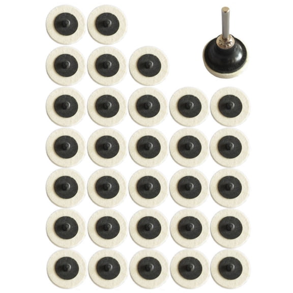TAPDRA Buffing Wheel Set 2 Inch Wool Polishing Pads with Disc Holder 30000 RPM for Metal Wood Stainless Steel Quick Change