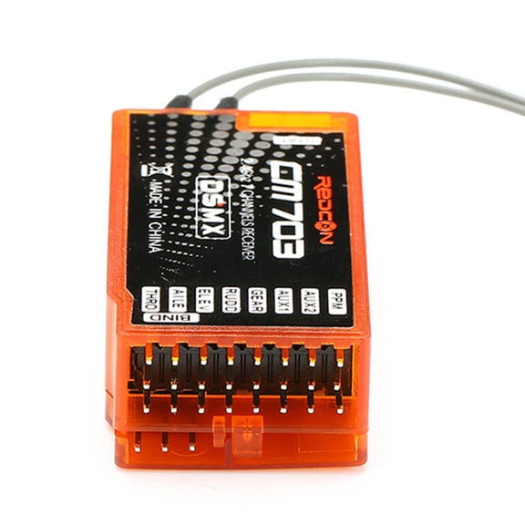 TAPDRA CM703 Receiver 7 Channels PPM Output Strong Anti-Interference, 800m Range for Spektrum and JR DSMX/DSM2 Transmitters