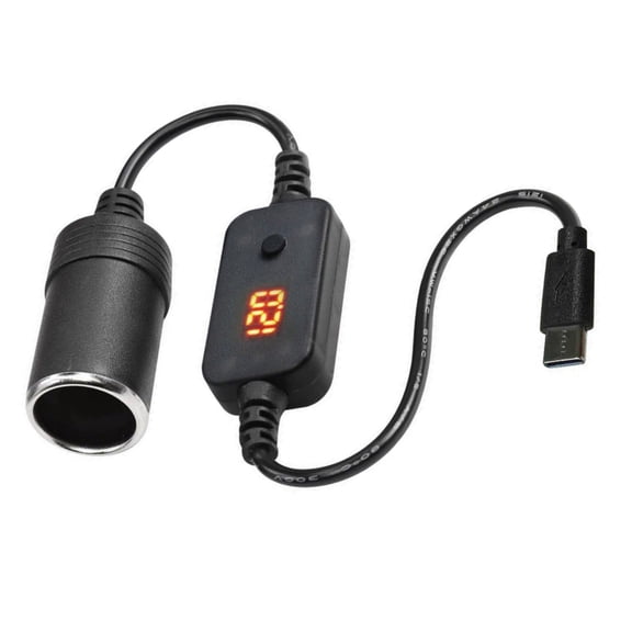 TAPDRA Car Cigarette Lighter Adapter for PD Fast Charging 12V 1A-2A Max Type-C Input Driving Recorder Electronic Dog Radar Detector