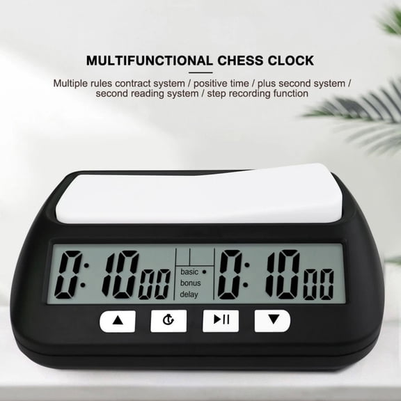 TAPDRA Chess Game Clock Compact Structure 5.5x3.46x1.77in Size Dual Time Setting For Chess Chinese Chess Game