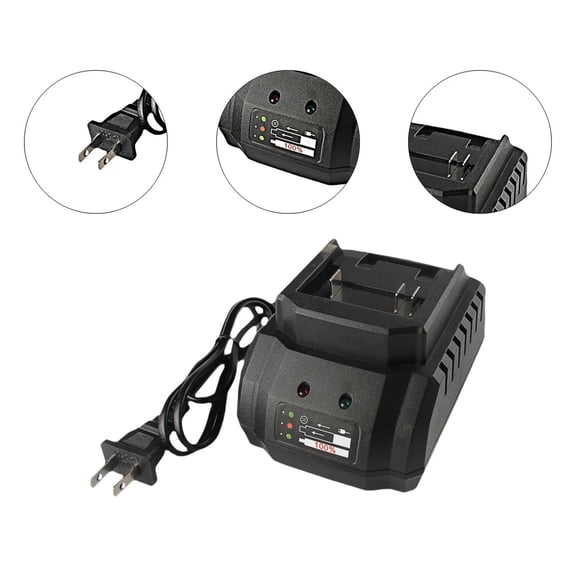 TAPDRA Compact Battery Charger LED Status Indicator For 18V 21V Lithium Power Tool Battery Charger