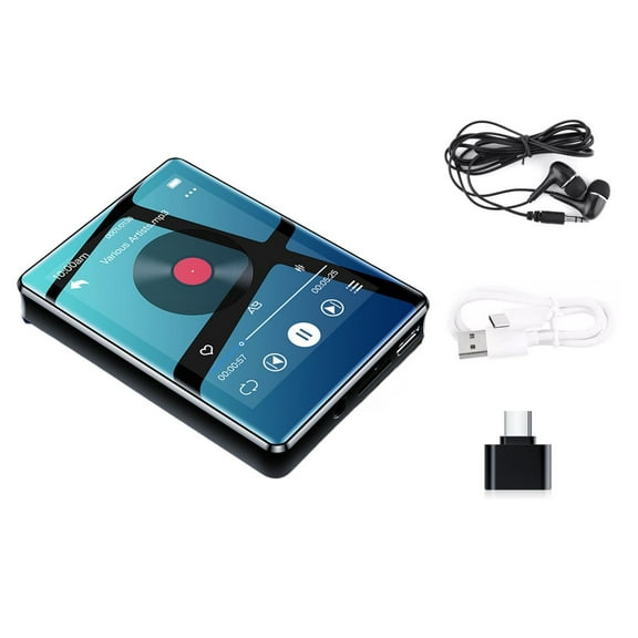 TAPDRA Compact MP3 Player for Everyday Use, 2.4-inch IPS Screen, Quick Charge, 12H Playback, Supports 128GB microSD (Black)