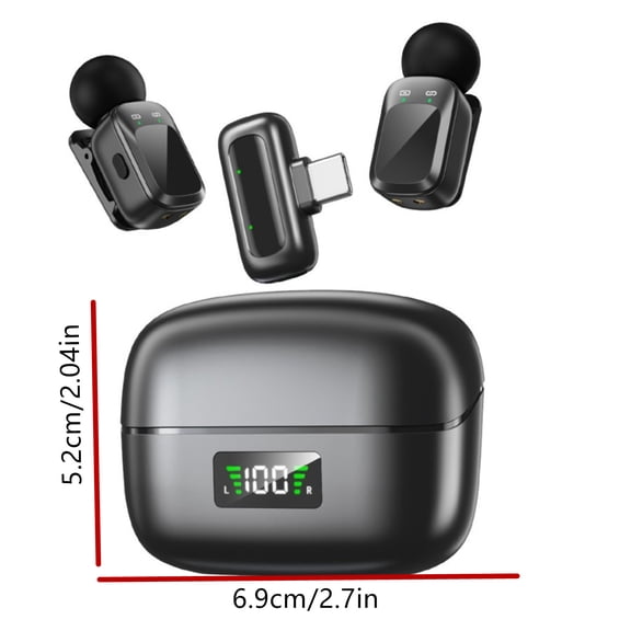 TAPDRA Compact Usb-C Wireless Microphone System 30M Range For Vlog Live Streaming Interview Audio Collection