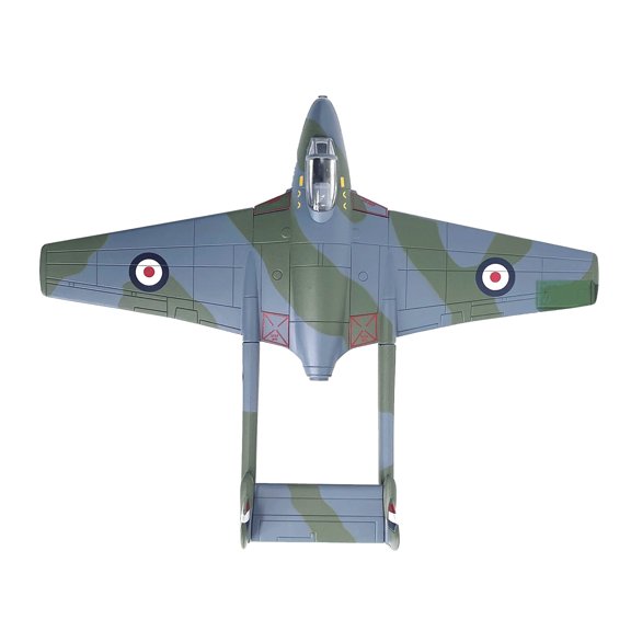 TAPDRA D.H.100 Vampire Fighter Model RAF, 13x16cm Die Cast Alloy, Display Stand for Collection Enthusiasts Shelf Office Decor