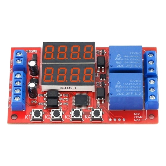 TAPDRA DC 12V 10A Time Delay Relay Module Programmable Timing For Electronic Project Circuit Switch Control System Accessory