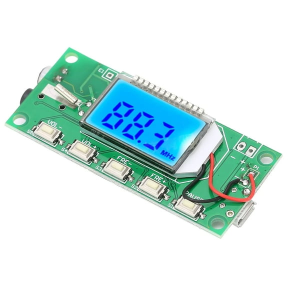 TAPDRA Digital FM Transmitter for Audio Systems - LCD Display, 30-Level Volume Control, & Auto Power-Down Memory