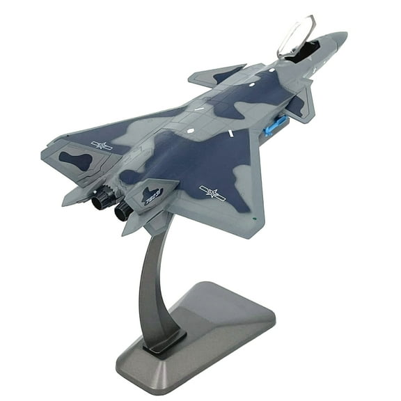 TAPDRA Display-Ready Chengdu J-20 Fighter Jet Model for Showcases Precise Die-Cast Alloy Craftsmanship