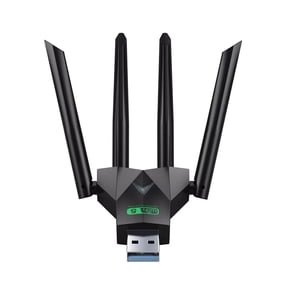 TAPDRA Dual Band WiFi Adapter USB 3.0 1300Mbps 4 Antenna for Windows XP to 11 Driver Free Win 8/10/11 Fast Stable Connection