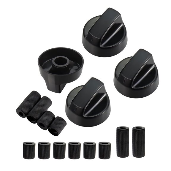 TAPDRA Durable Plastic Control Knobs 14mm 28mm Adapter Insets Simple Installation For Household Kitchen Oven Stove Cooktop Control