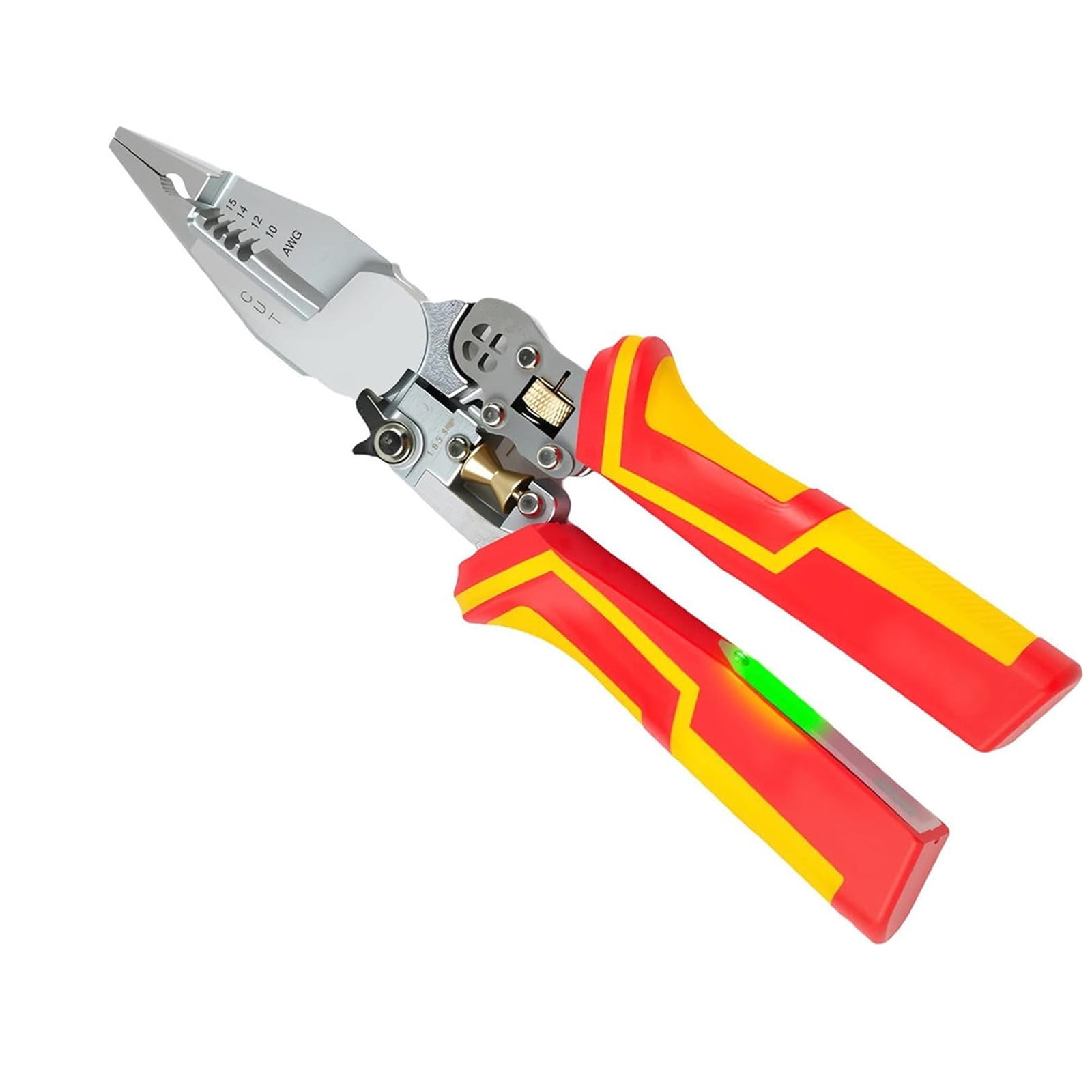 TAPDRA Electrical Wire Stripper Tool For Wire Peeling Cutting Twisting 3CR13 Steel Soft Rubber Handle Current Detection