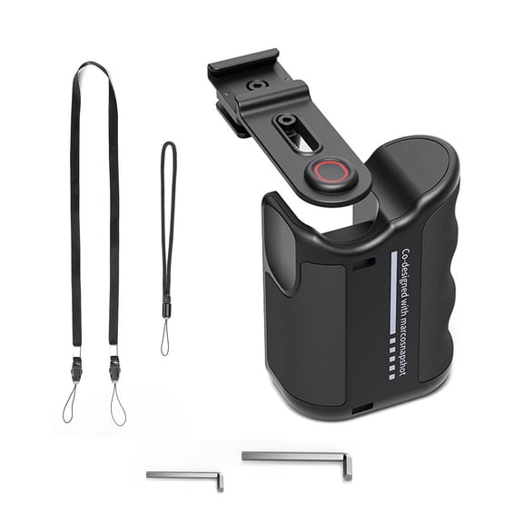 TAPDRA Ergonomic Action Camera Grip with Soft Rubber Grip for Insta360 DJI GoPro Hero Cameras for Enhanced Image Quality