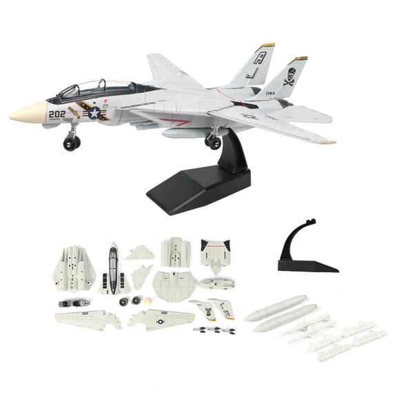 TAPDRA F-14 Tomcat Build Model Kit, No Special Tools Needed, For Model Collectors, Military Fans With Display Stand