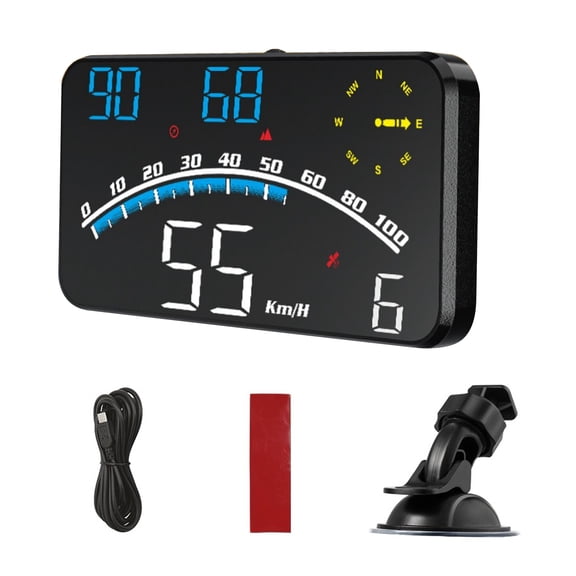 TAPDRA G10 HUD GPS Speedometer 0-100km Acceleration Test Trip Distance Direction Angle Display For Car Truck EV Hybrid Automobile