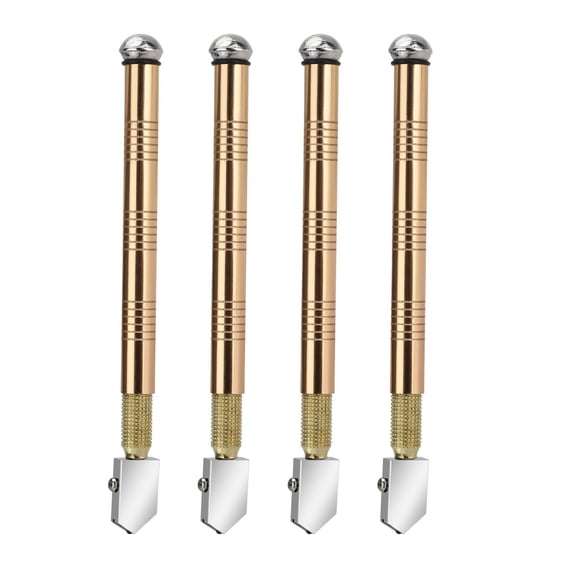 TAPDRA Glass Cutter Set 4 Pieces with Carbide Tip 6.1 Inch for Cutting Glass Tile Mirrors Easy to Use Hand Tools