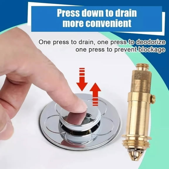 TAPDRA Gold Copper Pop Up Drain Plug Bolt 58.3mm Size Easy Thread Installation For Sink Bathtub Replacement