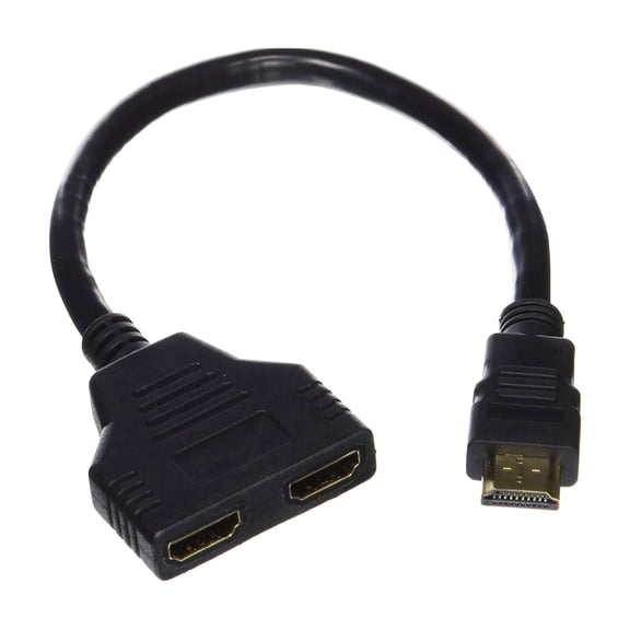 TAPDRA HD Splitter Cable Adapter 1080P 1 Input 2 Output for BluRay Xbox PS3 Mirror Screen Only One Active