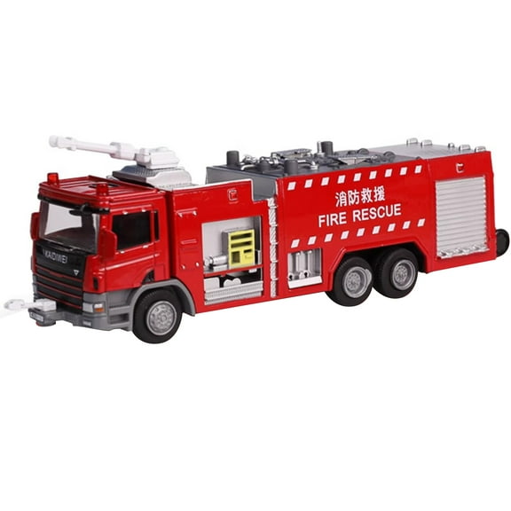 TAPDRA KDW Water Tank Truck Replica for Home Decor Rescue Fire Police Vehicle Model, 1:50 Scale, Desk Shelf Ornament