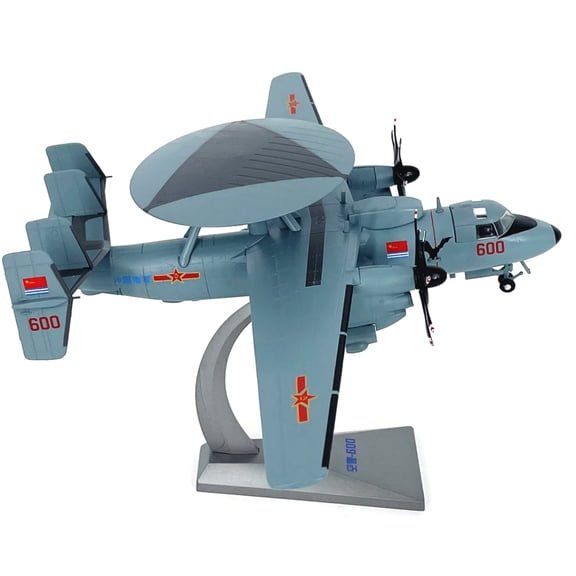 TAPDRA KJ600 Airplane Model for Display, Chinese Navy Early Warning Plane Replica, Desk Ornament, Alloy Material