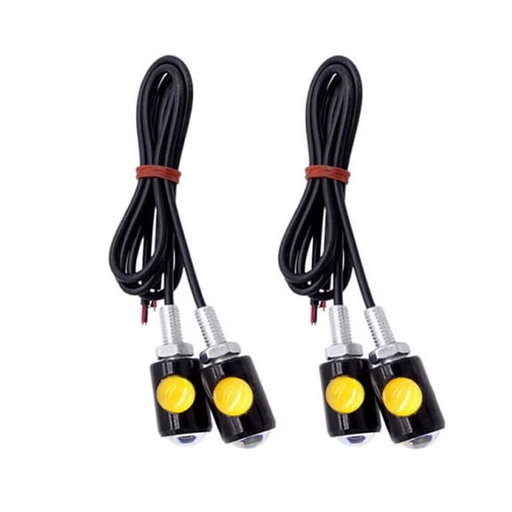 TAPDRA LED Motorcycle Turn Signals Amber 12 Volt Universal Fit Super Bright Aluminum Scooter Dirt Bike Blinker 4PC