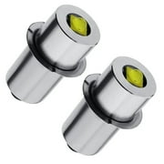 TAPDRA LED Work Light Bulb P13.5S Base 6-24V White 3W For Maglite Ryobi 18V Torches Craftsman Flashlights