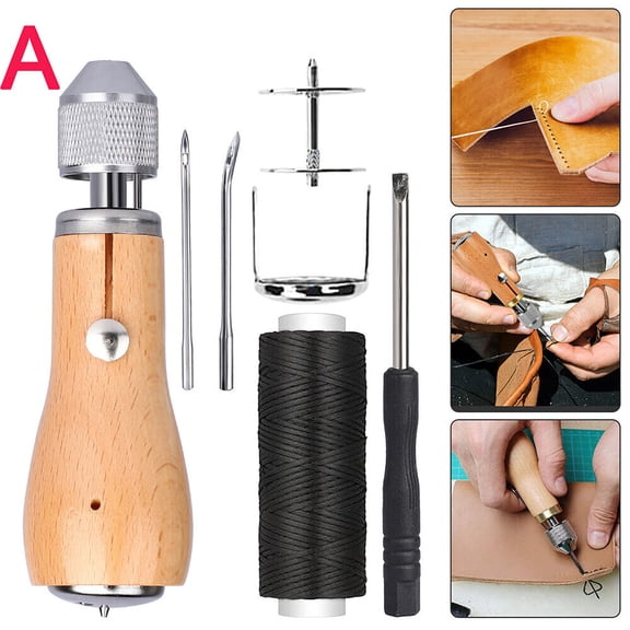 TAPDRA Leather Hand Sewing Machine With Storage Handle For Bags Shoes Saddles Canvas DIY Craft Repair Work