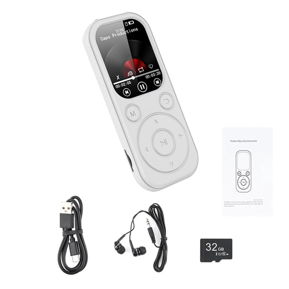 TAPDRA MP3 Player with 32GB Card & Bluetooth Long Battery Life HiFi Sound 1.8” Color Screen for Sports & Travel