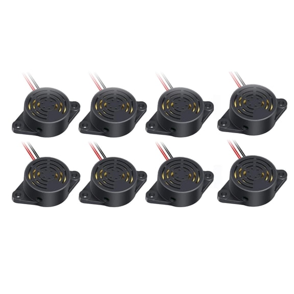 TAPDRA Mini Piezo Buzzer for Home Security Gas Alarms Black Sturdy ABS Material 3-24V Power Input 95dB Loud Alert